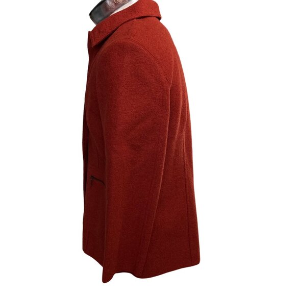 Talbots‎ Jacket Blazer Orange Terra Cotta Red Alpaca & Wool Blend Size LG Petite - Picture 3 of 8